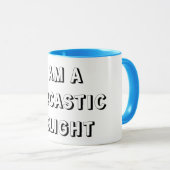 Saccadische grappige mug mok (Voorkant rechts)