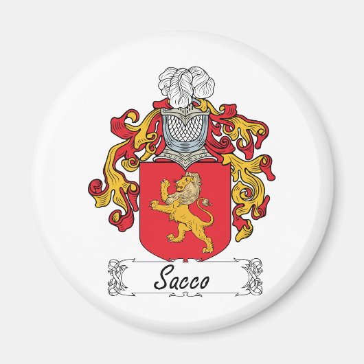 Sacco Family Crest Magneet (Voorkant)