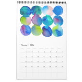 Sacha Grossel: Blauwe kleur waterverf kunst kalend Kalender (Feb 2026)