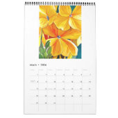 Sacha Grossel voor waterverf met gele kleur Kalender (Mar 2026)