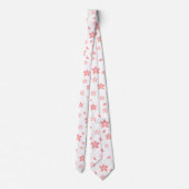 Sacharbloemen en bladpatroon stropdas (Achterkant)