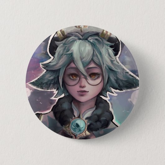 Sacharose knop ronde button 5,7 cm (Voorkant)