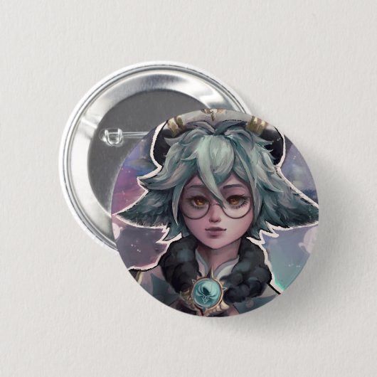 Sacharose knop ronde button 5,7 cm (Voorkant /achterkant)