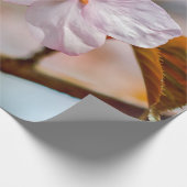 Sacharovbloemen en Oranje bladeren in Springtime Cadeaupapier (Hoek)