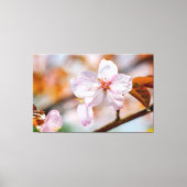 Sacharovbloemen en Oranje bladeren in Springtime Canvas Afdruk (Voorkant)