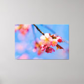 Sacharovbloemen, knoppen en de blauwe hemel van de canvas afdruk (Voorkant)