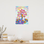 Sachi: Elegant Calligraphy "Happiness" 260010132 Poster (Keuken)