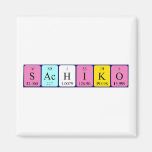 Sachiko periodieke tabelnaam magnet