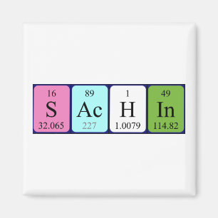 Sachin periodieke tabelnaam magnet