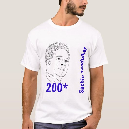 Sachin Tendulkar 200 T-shirt (Voorkant)