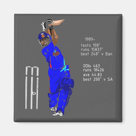 Sachin Tendulkar Koelkast Magnet (Voorkant)