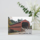Sachs Covered Bridge bij Gettysburg PA Briefkaart (Staand voorkant)