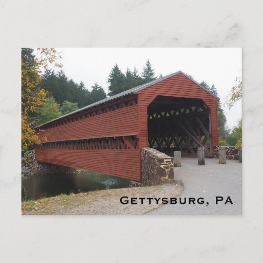 Sachs Covered Bridge bij Gettysburg PA Briefkaart (Voorkant)