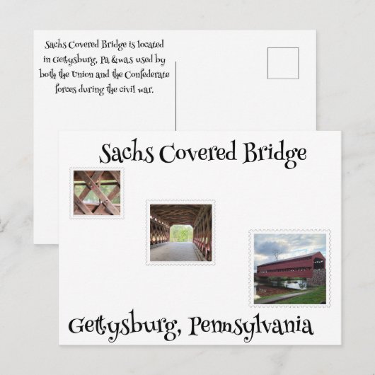 Sachs Covered Bridge Briefkaart (Voorkant / Achterkant)