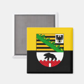 Sachsen-Anhalt Flagge Magneet (Voorkant / Achterkant)