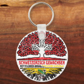 Sachsen-Anhalt Schweizer Schweiz Baum Sleutelhanger (Achterkant)
