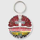 Sachsen-Anhalt Schweizer Schweiz Baum Sleutelhanger (Achterkant)