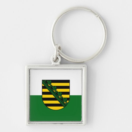 Sachsen Flagge Sleutelhanger (Voorkant)