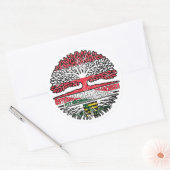 Sachsen Sächsisch Österreichisch Österreich Baum Ronde Sticker (Envelop)