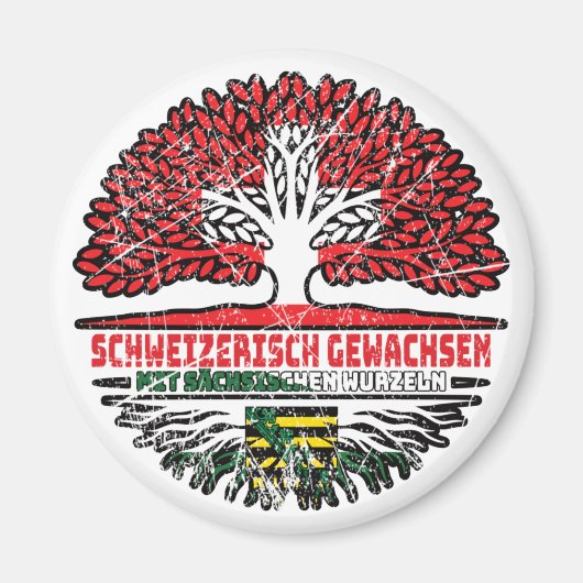 Sachsen Sächsisch Schweizer Schweiz Baum Wurzel Magneet (Voorkant)