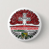 Sachsen Sächsisch Schweizer Schweiz Baum Wurzel Ronde Button 5,7 Cm (Voorkant)
