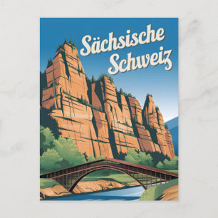 Sächsische Schweiz Saksisch Zwitserland Duitsland Briefkaart
