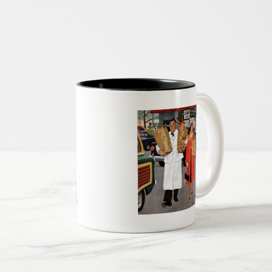 Sack Full of Trouble Tweekleurige Koffiemok (Voorkant rechts)