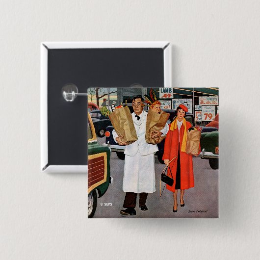 Sack Full of Trouble Vierkante Button 5,1 Cm (Voorkant /achterkant)