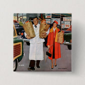 Sack Full of Trouble Vierkante Button 5,1 Cm (Voorkant)