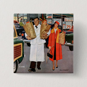 Sack Full of Trouble Vierkante Button 5,1 Cm