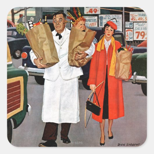 Sack Full of Trouble Vierkante Sticker (Voorkant)