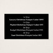 Sack, kerstfeestkaartjes voor kerstfeest visitekaartje (Achterkant)