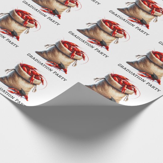 Sack of Crawfish Afstudeerfeest Cadeaupapier (Hoek)