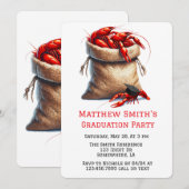 Sack of Crawfish Afstudeerfeest Kaart (Voorkant / Achterkant)