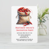 Sack of Crawfish Afstudeerfeest Kaart (Staand voorkant)