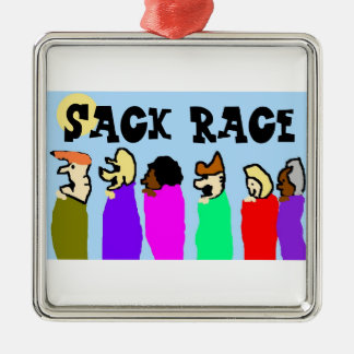 Sack Race Metalen Ornament