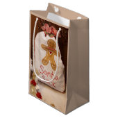 Sack Sack Small Tan Gift Bag Klein Cadeauzakje (Voorkant Gekanteld)