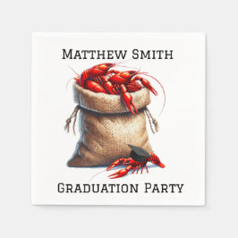Sack van Crawfish Graduation Party Custom Servet