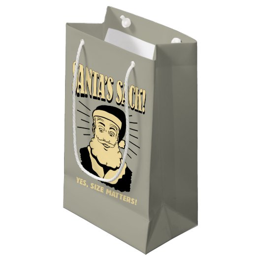 Sack van de kerstman: Ja, maat telt Klein Cadeauzakje (Voorkant Gekanteld)