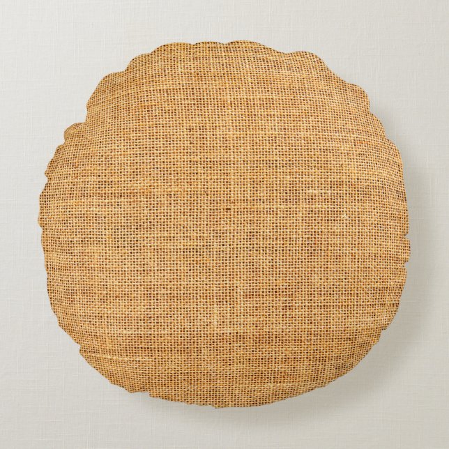 Sackcloth-structuur voor achtergrond rond kussen (Voorkant)