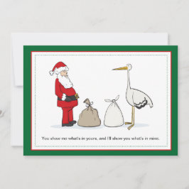 Sacks zwangerschap Kerstaankondiging Sacks Feestdagenkaart