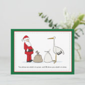 Sacks zwangerschap Kerstaankondiging Sacks Feestdagenkaart (Staand voorkant)