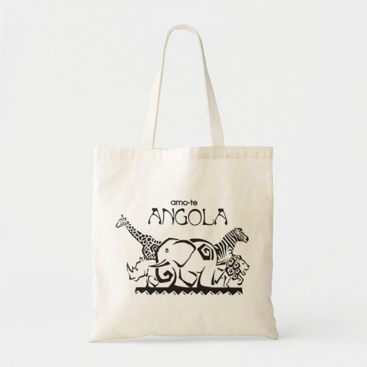 Saco - amo-te Angola - Animais Tote Bag (Voorkant)
