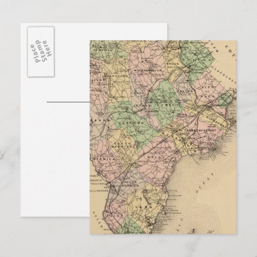 Saco, Biddeford Briefkaart (Voorkant / Achterkant)