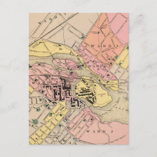 Saco, Biddeford Briefkaart (Voorkant)