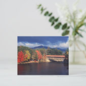 Saco River Covered Bridge Autumn Storm Briefkaart (Staand voorkant)