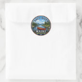 Saco River Fryeburg Maine Ronde Sticker (Tas)