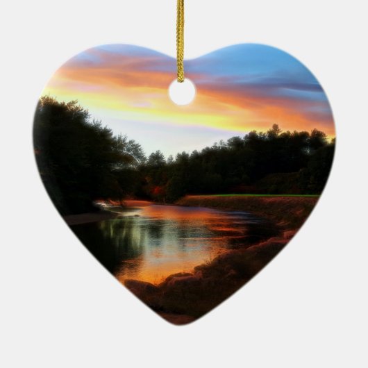 Saco River Heart Ornament (Achterkant)