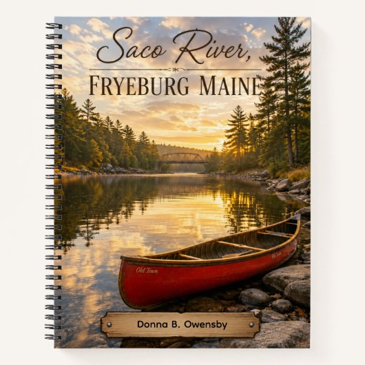 Saco-rivier Fryeburg Maine Persoonlijk Notitieboek (Voorkant)