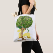 sacola com estampa ecologica de arvore com rosto tote bag (Dichtbij)